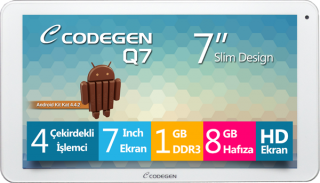Codegen Q7 TFT Tablet kullananlar yorumlar